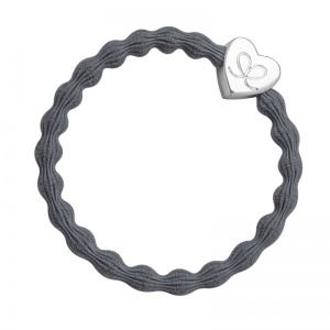 By Eloise Bangle Band - Grey Silver Heart